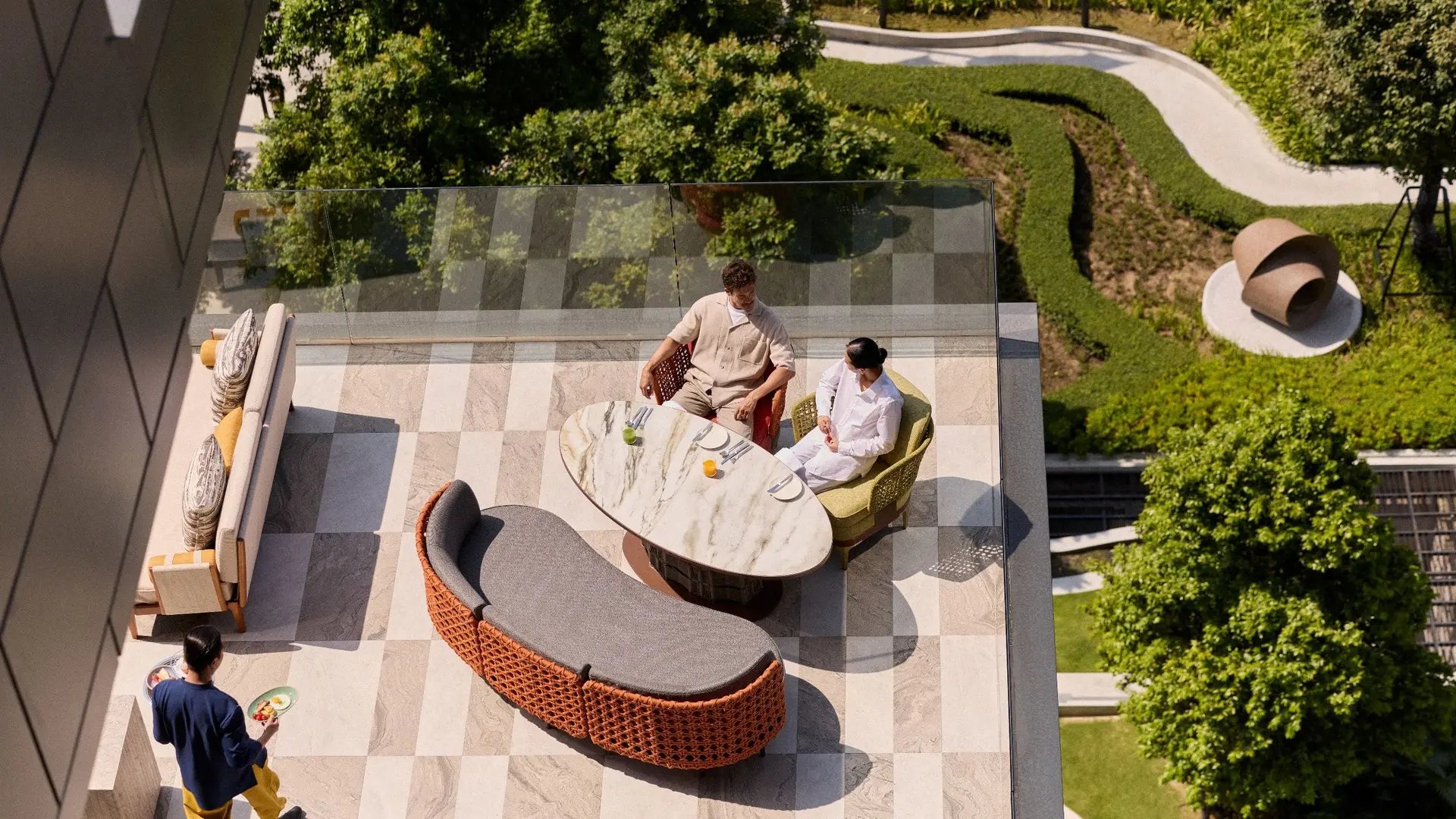 Rooftop Dining with Skyline Scenery